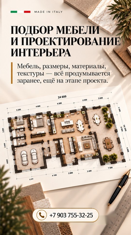 Подбор мебели и проектирование интерьера